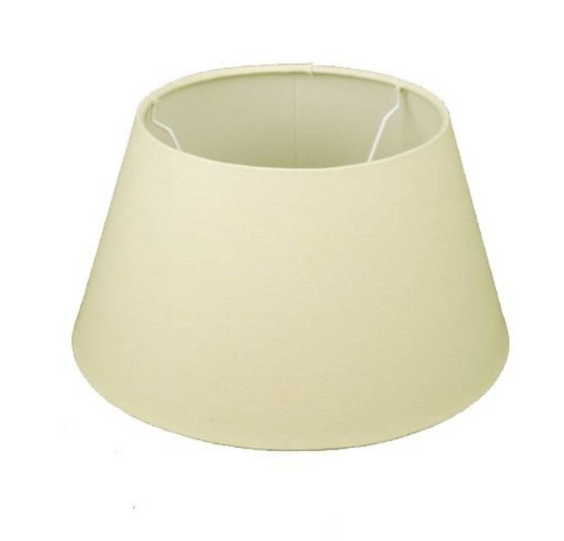 Dirk Davids Leuchten GmbH Lampenschirm Lampenschirm für Tischleuchte in Rund Leinen Cotton Creme 25-18-14cm, Hochwertiger Lampenschirm von Dirk Davids Leuchten GmbH