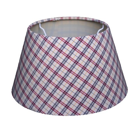Lampenschirme Rund Oxford Kariert Rot TL 30-20-17 von Dirk Davids Leuchten GmbH