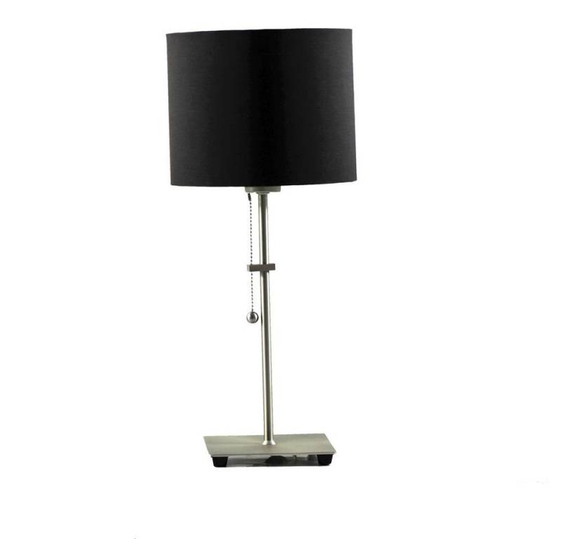 Dirk Davids Leuchten GmbH Tischleuchte Chicago Nickel Matt Schirm Leinen Schwarz, Leuchtmittel nicht mit im Lieferumfang Dirk Davids Leuchten GmbH Tischleuchte Chicago Nickel Matt Schirm Leinen Schwarz, Leuchtmittel nicht mit im Lieferumfang von Dirk Davids Leuchten GmbH