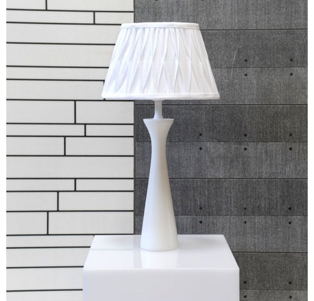 Dirk Davids Leuchten GmbH Tischleuchte Holz Matt Weiß Schirm Oval Sierplissee Weiß, Leuchtmittel nicht mit im Lieferumfang Dirk Davids Leuchten GmbH Tischleuchte Holz Matt Weiß Schirm Oval Sierplissee Weiß, Leuchtmittel nicht mit im Lieferumfang von Dirk Davids Leuchten GmbH