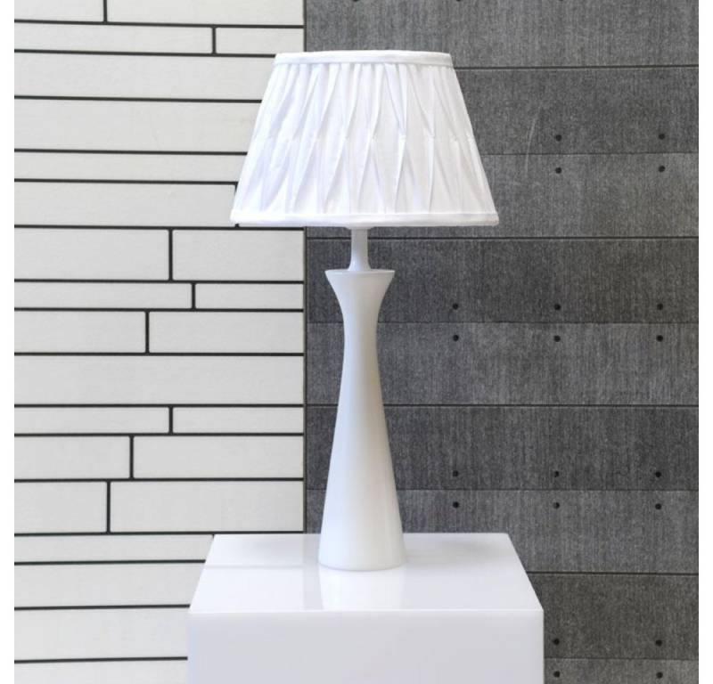 Dirk Davids Leuchten GmbH Tischleuchte Holz Matt Weiß Schirm Oval Sierplissee Weiß, Leuchtmittel nicht mit im Lieferumfang Dirk Davids Leuchten GmbH Tischleuchte Holz Matt Weiß Schirm Oval Sierplissee Weiß, Leuchtmittel nicht mit im Lieferumfang von Dirk Davids Leuchten GmbH