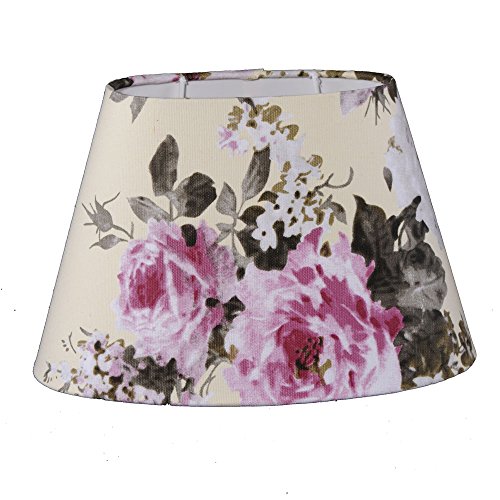 Lampenschirm für Tischleuchte in Oval Creme Rosen Blumen TL 25-15-16 von Dirk Davids Leuchten GmbH
