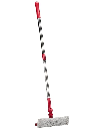 Dirt Devil Fensterwischer – Fensterzieher und Fensterwischer – mit Teleskopstiel - 89 x 25.5 x 9.5 cm - Ausziehbarer Fensterputzer, Rot von Dirt Devil