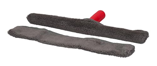 Dirt Devil Fensterwischer-Set - Teleskopstiel 57-129 cm - 2X Mikrofasertuch - Grau/Rot von Dirt Devil