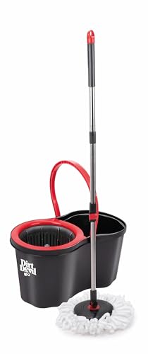 Dirt Devil Mop System mit Wringer - Eimer 16 L - Rundmopp - Mikrofasermopp - Grau/Rot Dirt Devil Mop System mit Wringer - Eimer 16 L - Rundmopp - Mikrofasermopp - Grau/Rot von Dirt Devil