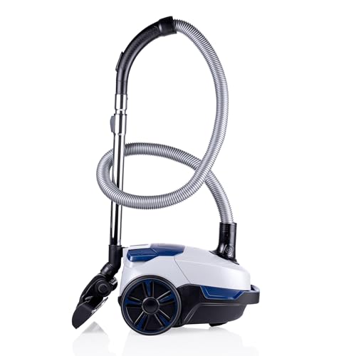 Dirt Devil Staubsauger mit Beutel DD2002 - Bodenstaubsauger - Staubsaugerbeutel 2.5L - 800W - mit Kombibürste und Fugendüse - 7.5M Reichweite - 5.5KG - HEPA 10 Filter - Weiß/Blau von Dirt Devil