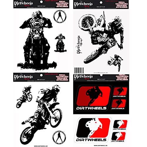 Dirt Gear 4er/pk Motocross Aufkleber Quad ATV MX Sticker Kit (Set-2579) von Dirt Gear