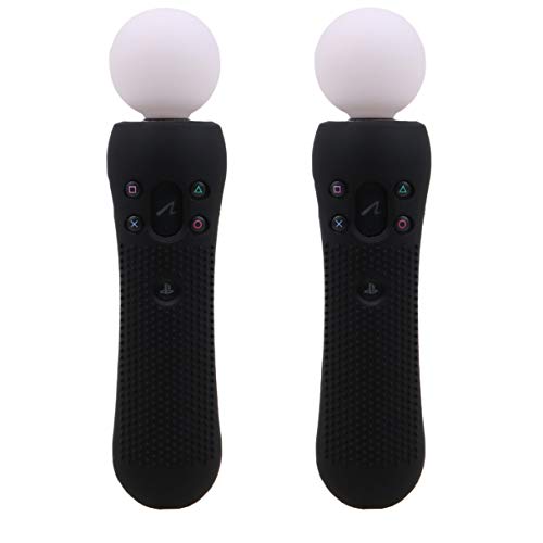 2 Stück Silikon-Gummi-Abdeckung Anti-Rutsch Schutzhülle für Playstation PS4 VR Move PS Move Motion Controller Schwarz 2 Stück Silikon-Gummi-Abdeckung Anti-Rutsch Schutzhülle für Playstation PS4 VR Move PS Move Motion Controller Schwarz von Disabled - Do not use