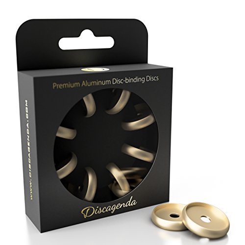 Discagenda Scheiben Bindende Ringe 24mm 0.94in Packung mit 8 Stück Gold von Discagenda