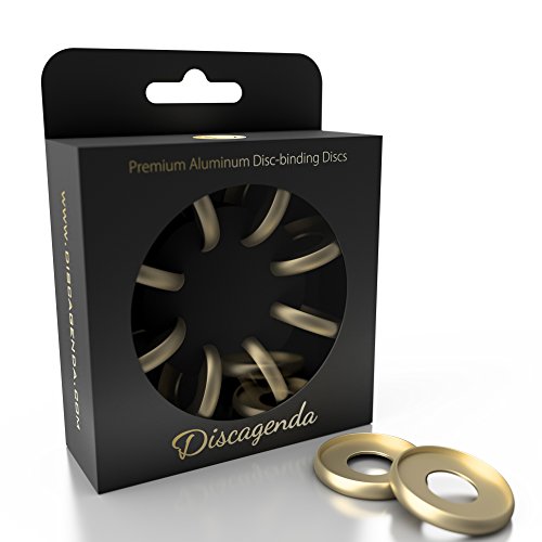 Discagenda Scheiben Bindende Ringe 33mm 1.3in Packung mit 8 Stück Gold von Discagenda