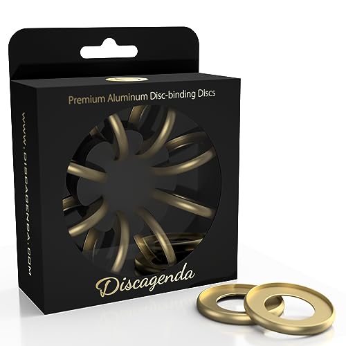 Discagenda Scheiben Bindende Ringe 42mm 1.65in Packung mit 8 Stück Gold von Discagenda