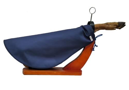 Schinkenabdeckung aus Stoff in Blau mit lebendigem Blau und blauer Kordel, Einheitsgröße für Schinken und Paddel, vollständiger Umweltschutz. (Abdeckung-j-Az-Az) von DiseLio