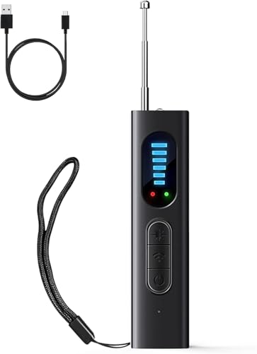 Detektor Kamera Detektoren, 4-in-1 Detektor RF Wireless, Anti-Spionage-Detektor Käferdetektor GPS Detektor RF-Signal-Detektor Abhörgerätedetektor 5 Stufen Empfindlichkeit für Hotel Heim Büro von Diseleri