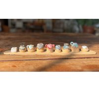 Winzige Keramiktöpfe Menorah Handgemachte Chanukka Menorah von DishyPots