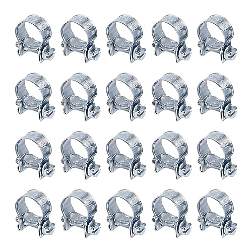 20 Stück Schlauchschellen, Einstellbare Mini Schlauchschellen Rohrschellen, Kleine Schlauchklemmen, Kraftstoffleitungsschellen für Wasser Rohr, Automobil-Tubing, Gas Rohr und Waschmaschine (13-15mm) 20 Stück Schlauchschellen, Einstellbare Mini Schlauchschellen Rohrschellen, Kleine Schlauchklemmen, Kraftstoffleitungsschellen für Wasser Rohr, Automobil-Tubing, Gas Rohr und Waschmaschine (13-15mm) von Disnace