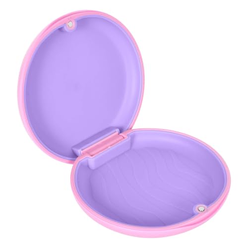 Disnace Zahnprothesenbehälter, Dose für Zahnschiene & Knirscherschiene Box, Aufbewahrungsbox für Gebisse, Prothesendose, Zahnprothesen Box, Zahnspangendose, Tragbar & Leicht zu Reinigen (Pink) von Disnace