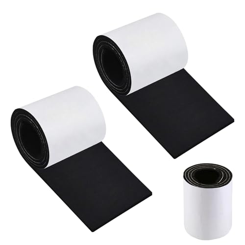 Filzgleiter Selbstklebend 20 x 150 cm Stark Klebend Filzstreifen Selbstklebende Filzgleiter Schwarz 2mm Möbelgleiter Schutzschicht Schneidbar Filz für Couch, Tischbeine, Stuhlmöbelfüße (2pc) von Disnace