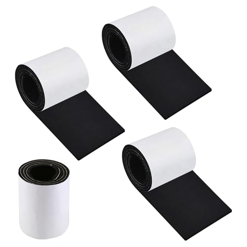 Filzgleiter Selbstklebend 20 x 150 cm Stark Klebend Filzstreifen Selbstklebende Filzgleiter Schwarz 2mm Möbelgleiter Schutzschicht Schneidbar Filz für Couch, Tischbeine, Stuhlmöbelfüße (3pc) von Disnace
