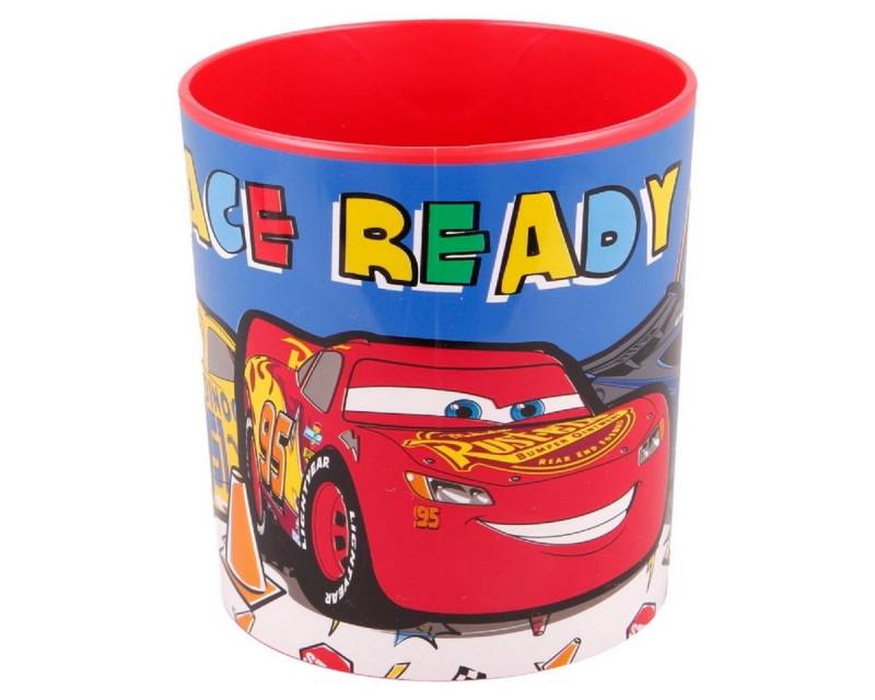 Disney Cars Becher - Mikrowellengeeigneter Kunststoffbecher 390 ml – für Kinder, ideal für den täglichen Gebrauch, perfekt für die Kinder von Disney Cars