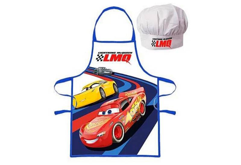 Disney Cars Kochschürze Go Lightning, (2-tlg), Kinder Koch-Set 2 tlg. Backschürze + Chefmütze von Disney Cars