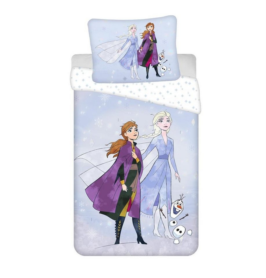 Bettwäsche Disney Bettwäsche Eiskönigin Anna Elsa Kopfkissen Bettdecke für 135x20, Disney Frozen, Renforcé, 2 teilig, 100% Baumwolle von Disney Frozen