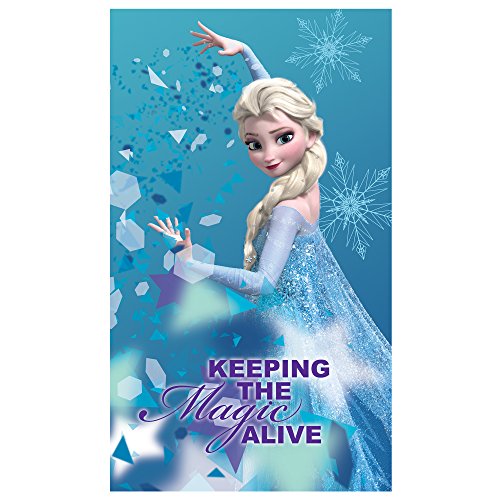 Disney Frozen Alive Badetuch, Baumwolle, Hellblau/lila, 70 x 120 cm von Disney Frozen