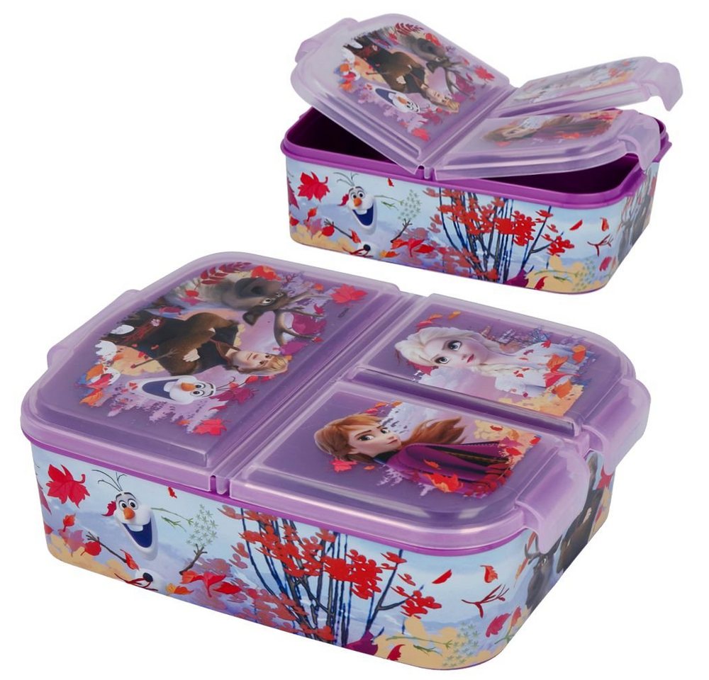 Disney Frozen Lunchbox Brotdose 3 Fächer Disney Frozen II Lunch to Go Vesper Dose von Disney Frozen