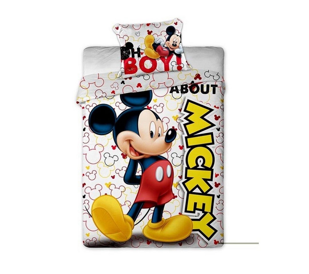 Bettwäsche Mickey Maus Oh! Boy Bettwäsche Set, Disney Mickey Mouse, Mikrofaser, Deckenbezug 135-140x200 cm Kissenbezug 63x63 cm von Disney Mickey Mouse