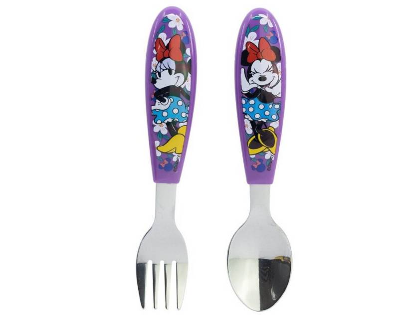 Disney Mickey Mouse Kinderbesteck Set 2-teilig – Löffel & Gabel mit Motivgriffen (2-tlg), 1 Personen von Disney Mickey Mouse