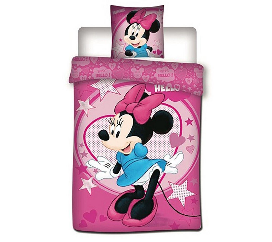 Bettwäsche Minnie Maus Kinder Bettwäsche, Disney Minnie Mouse, Mikrofaser, Deckenbezug 135-140x200 cm Kissenbezug 63x63 cm von Disney Minnie Mouse