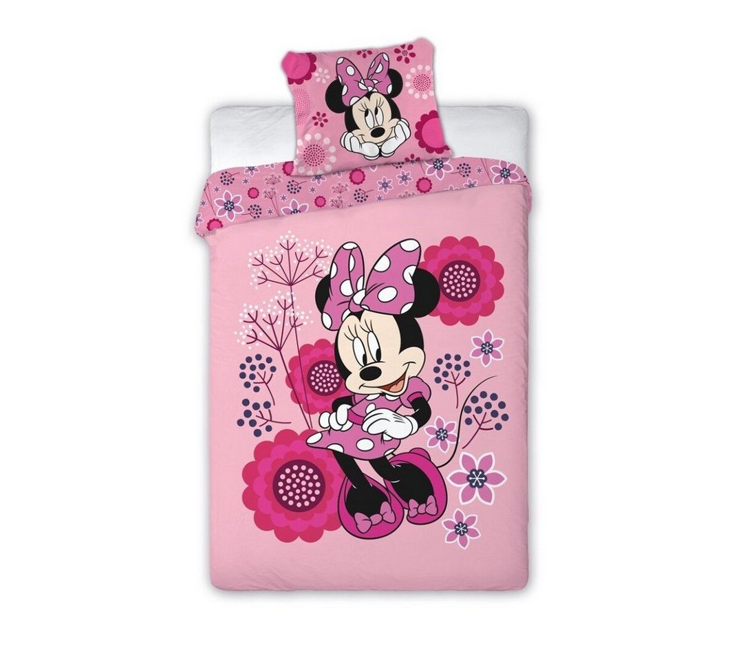 Bettwäsche Minnie Maus Kinder Bettwäsche Set, Disney Minnie Mouse, Mikrofaser, Deckenbezug 135-140x200 cm Kissenbezug 63x63 cm von Disney Minnie Mouse