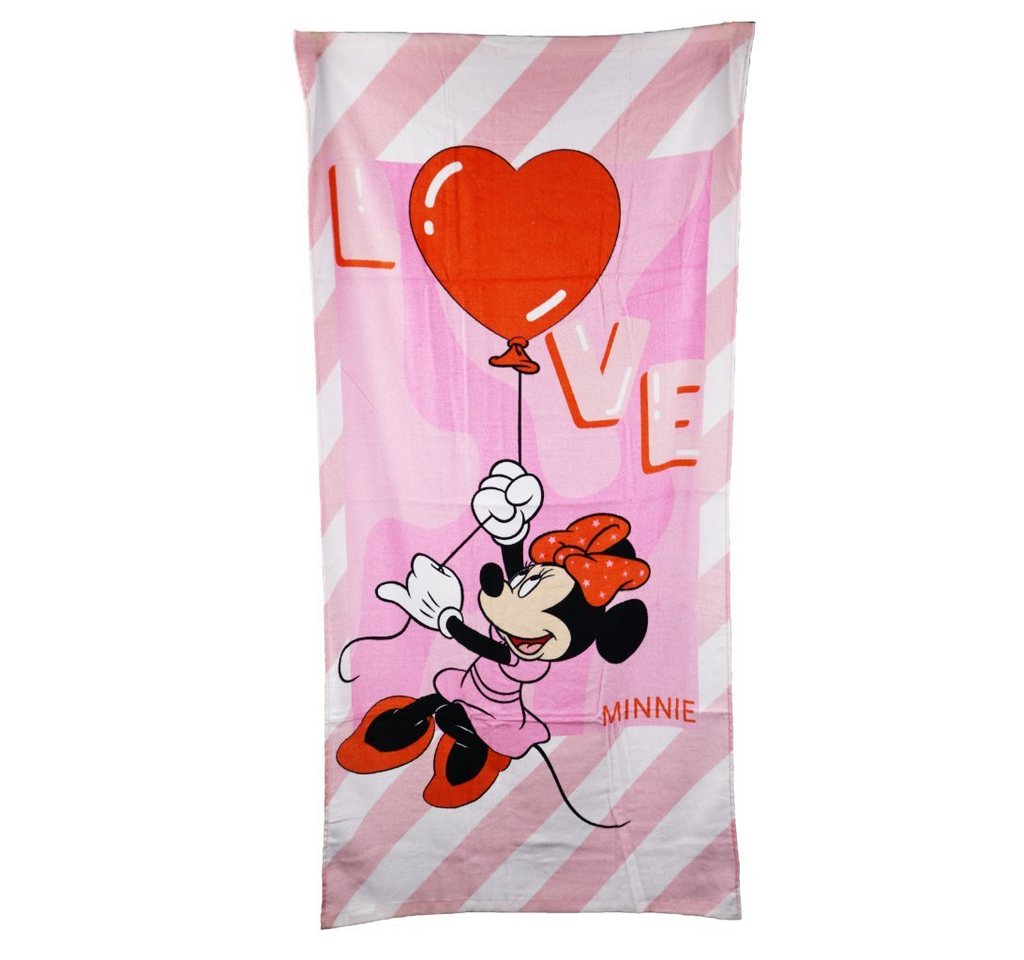 Disney Minnie Mouse Strandtuch Disney Minnie Maus Badetuch, 70x140 cm, 100% Baumwolle von Disney Minnie Mouse