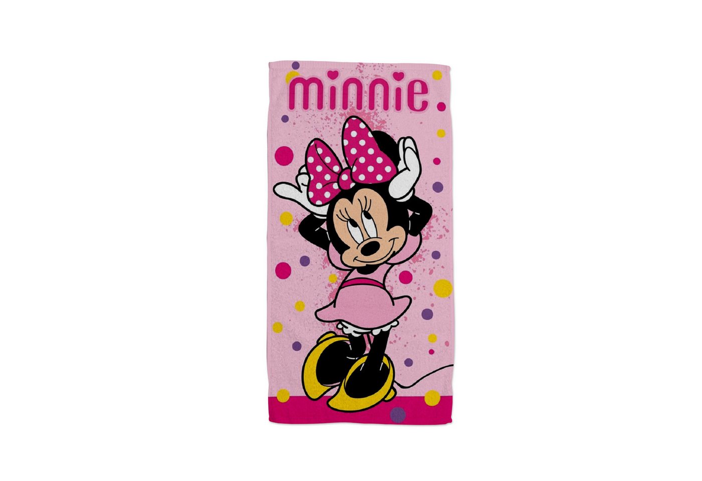 Disney Minnie Mouse Strandtuch Weiches Strandtuch – Saugstarkes Badehandtuch 70x140 cm von Disney Minnie Mouse