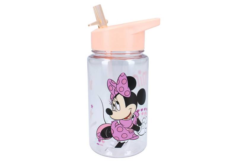 Disney Minnie Mouse Trinkflasche Flasche Trinkflasche 450 ml Transparent mit Strohhalm von Disney Minnie Mouse