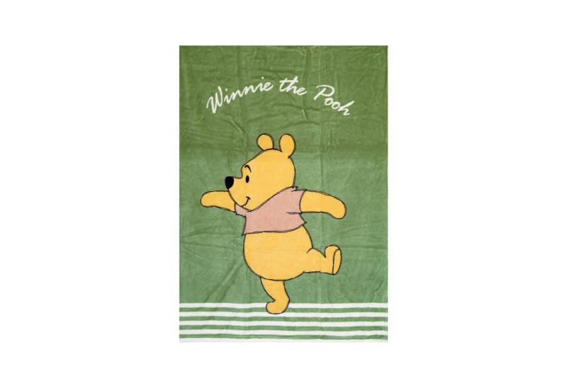 Babydecke Winnie Pu der Bär Korallen Babydecke Fleecedecke für Babys 100 x 75 cm, Disney Winnie Puuh von Disney Winnie Puuh