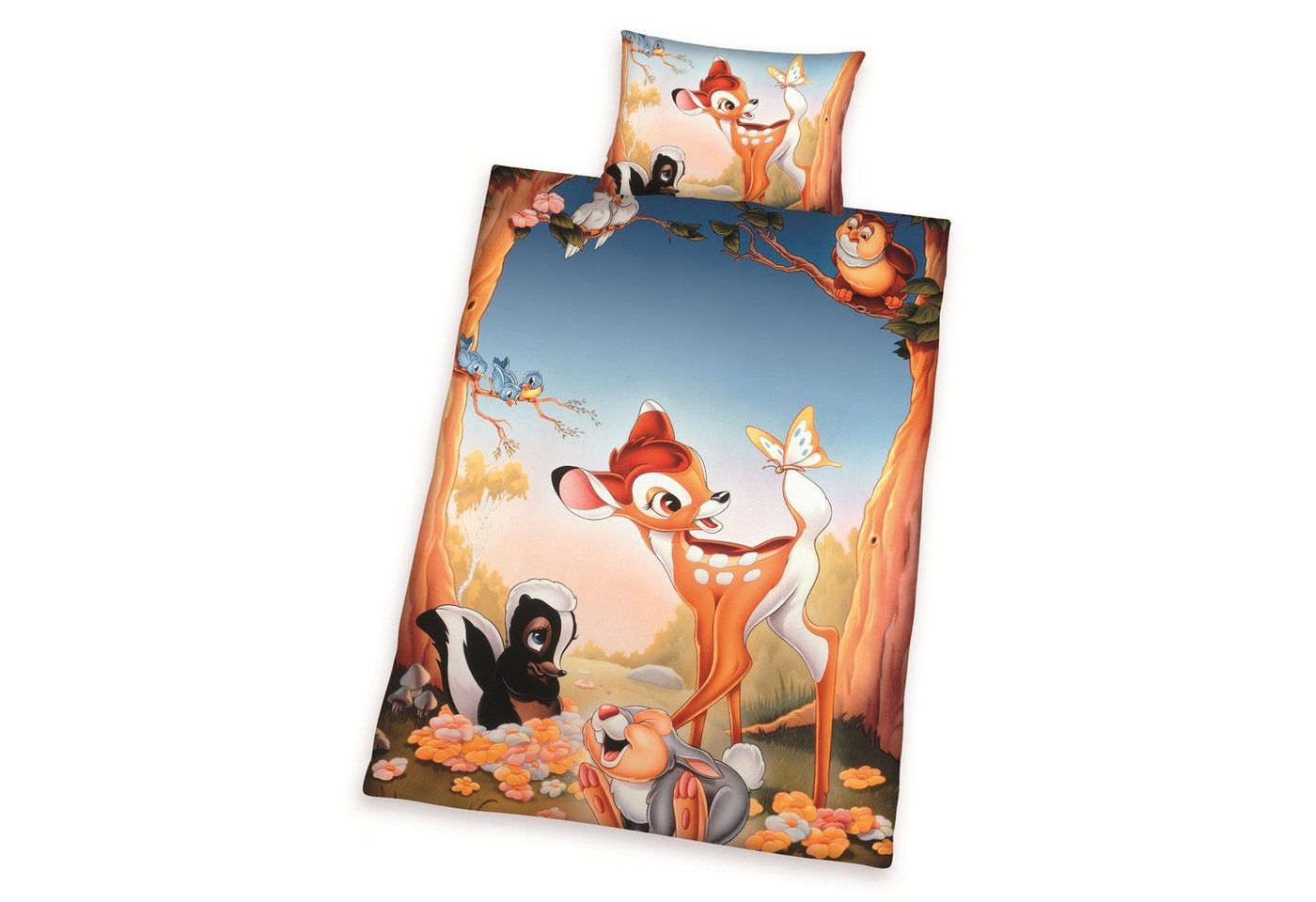 Babybettwäsche Baby Bettwäsche Disney Bambi und Klopfer 100 x 135 cm 100% Baumwolle, Disney von Disney