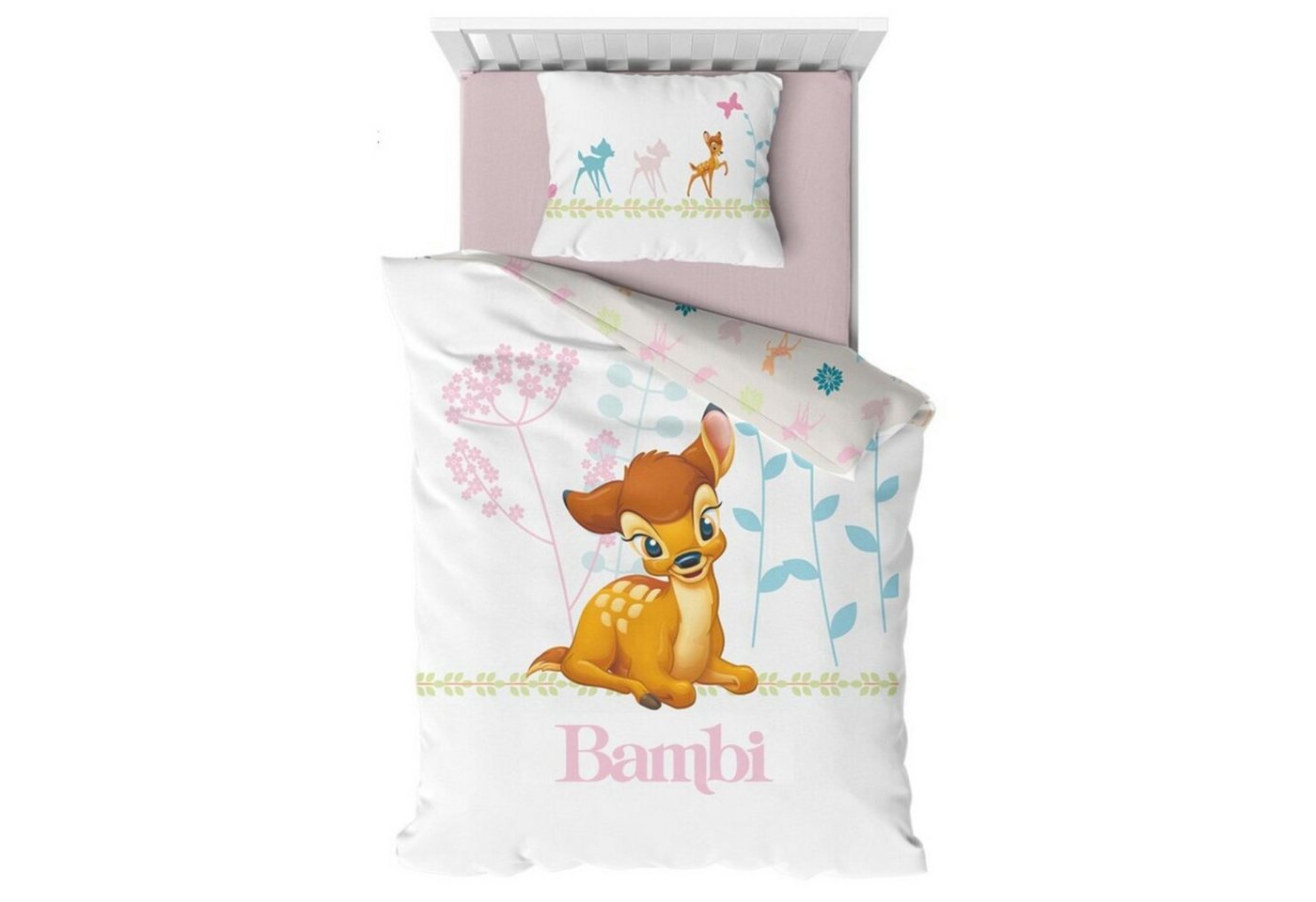 Babybettwäsche Disney Bambi Baby Bettwäsche Set, Disney, Baumwolle, 100x140 cm 40x60 cm von Disney
