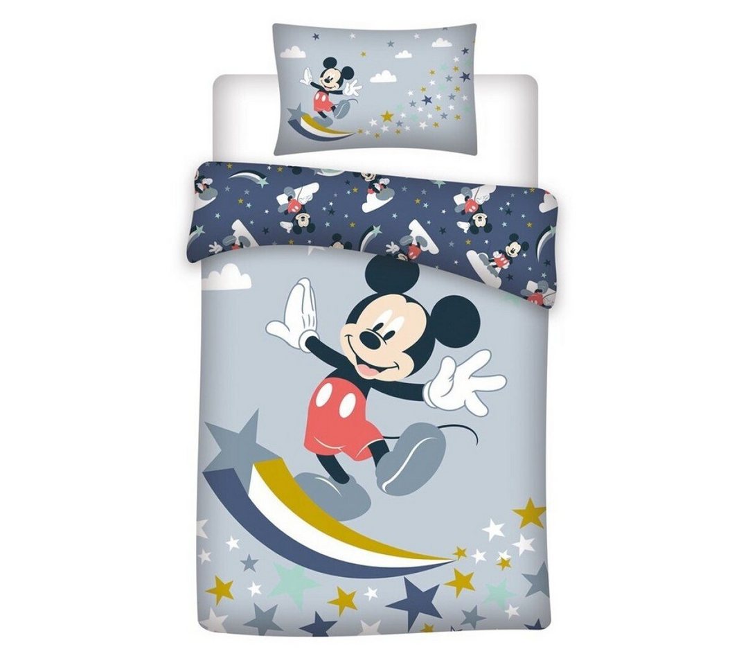 Babybettwäsche Disney Mickey Maus Baby Kleinkinder Bettwäsche Set, Disney, 2 teilig, Größe: 100x135 cm - 40x60 cm von Disney