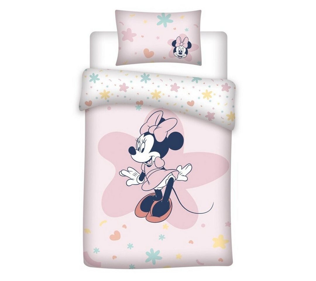 Babybettwäsche Disney Minnie Maus Baby Kleinkinder Bettwäsche Set, Disney, 2 teilig, Deckenbezug 100x135 Kissenbezug 40x60 von Disney