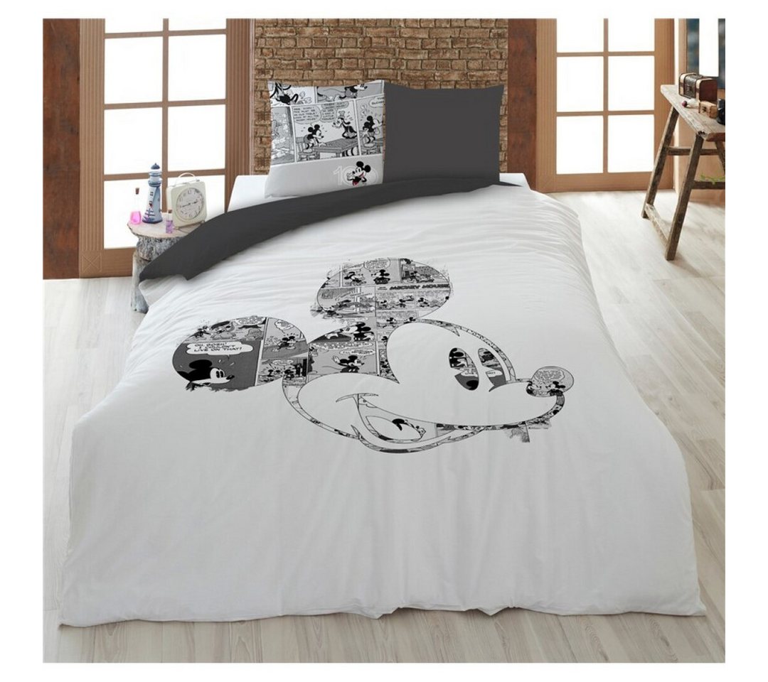 Bettwäsche Disney Mickey Maus Kinder Bettwäsche 2tlg. Set 135x200 80x80 cm, Disney, 2 teilig, 100% Baumwolle von Disney