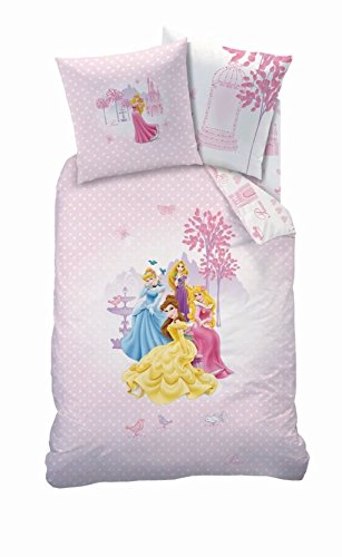 CTI 42173 Bettwäsche Disney Princesses Summer Palace 135x200+80x80cm 100% Baumwolle Biber/Flanell von Disney