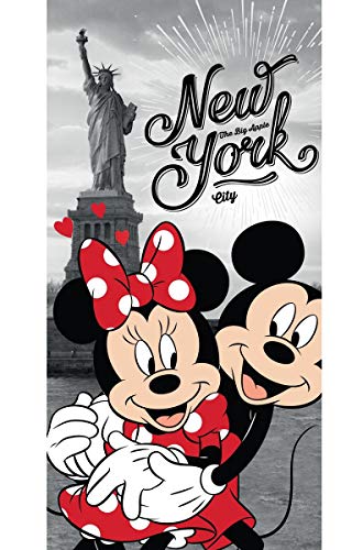 Disney 18TW176 Minnie und Micky Maus in New York Badetuch 70 x 140 von Disney