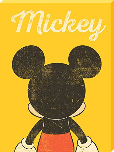 Disney Back Distressed Leinwanddruck, Mehrfarbig, 60 x 80 cm von Mickey Mouse