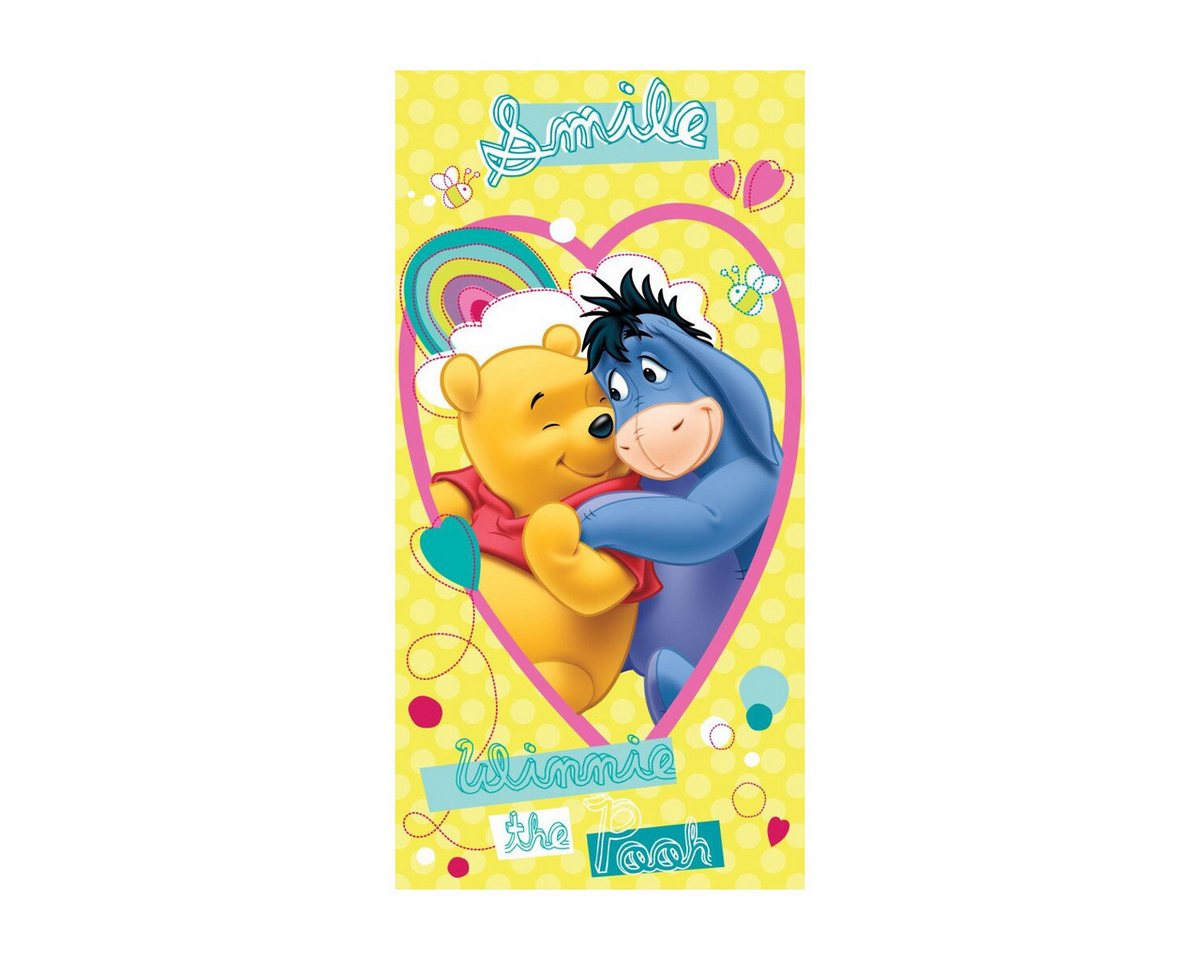 Disney Badetücher Winnie Puuh Badetuch 70x140cm – Smile Strandtuch Design, 100% Baumwolle (1-St) von Disney