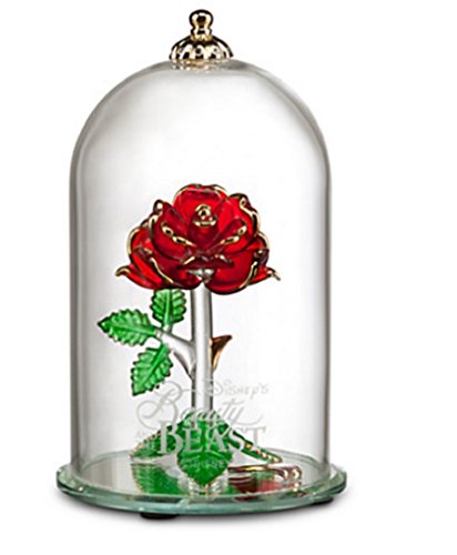 Disney -Beauty and the Beast Enchanted Rose Glass Sculpture by Arribas - Large von Disney
