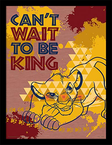 Disney Bild, gerahmt, 30 x 40 cm, Motiv: König der Löwe von Disney