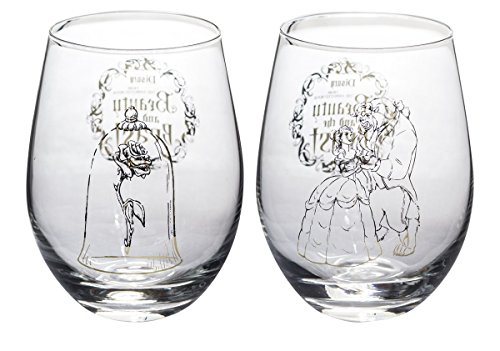 Disney Collectible Wine Glass Set (Beauty & The Beast) von Disney
