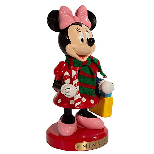 Disney DN6212L Nussknacker Minnie Maus mit Zuckerstange, Harz, Mehrfarbig, 10 Inch von Disney