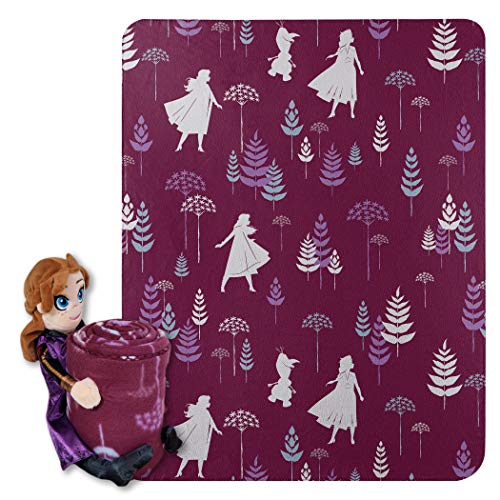Disney Die Eiskönigin 2, Pusteblume Anna, Kissen und Fleece-Decke, Set, 101,6 x 127 cm, Mehrfarbig, 1 Stück von Disney
