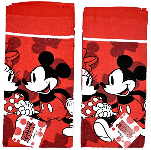 Disney Dish Towels 2 Piece Set Kitchen Cloth (Mickey Minnie Red) von Disney